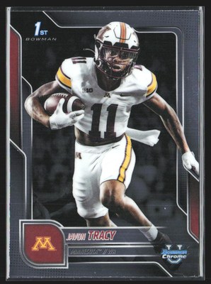 2023 Bowman Chrome Football Javon Tracy RC Rookie Card #175 front
