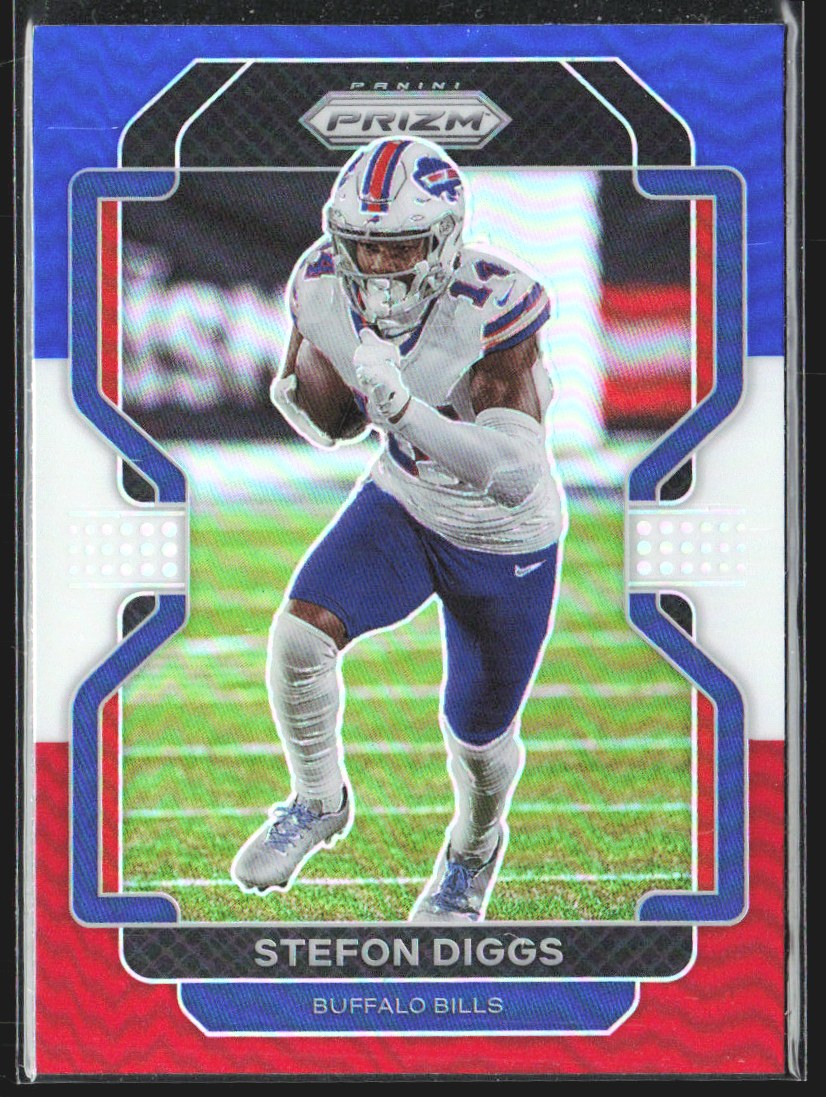 2021 Panini Prizm Stefon Diggs Red White Blue #114 front
