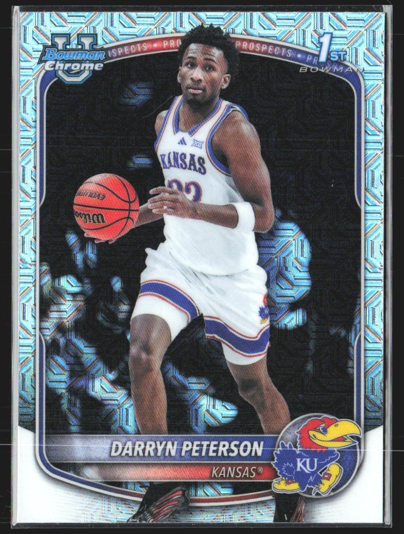 2025 Topps Bowman Chrome University Darryn Peterson Silver Mojo #BCP-2 🏀 front
