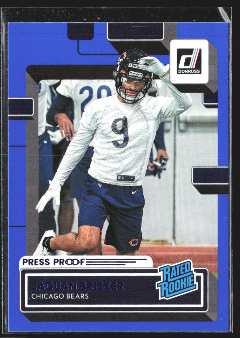 2022 Donruss Football Jaquan Brisker Press Proof Blue #372 RC front
