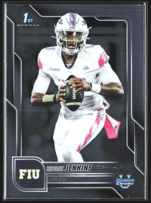2023 Bowman Chrome Keyone Jenkins RC #162 Rookie Football Card Raw front