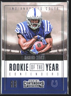 2017 Panini Contenders Marlon Mack Rookie Card RC #RY-11 Football front