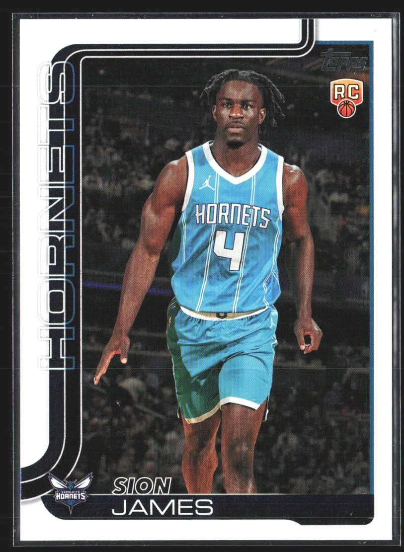 2025 Topps Flagship Sion James Rookie Card RC #233 🏀 front