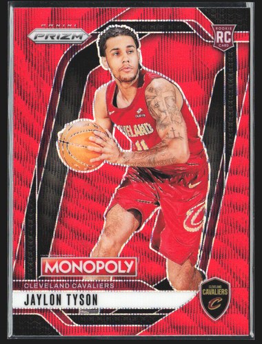 2025 Panini Prizm Monopoly Jaylon Tyson Red Prizm RC Rookie #15 front