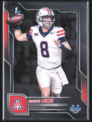 2024 Bowman Chrome Braedyn Locke Rookie Card RC #40 Football front