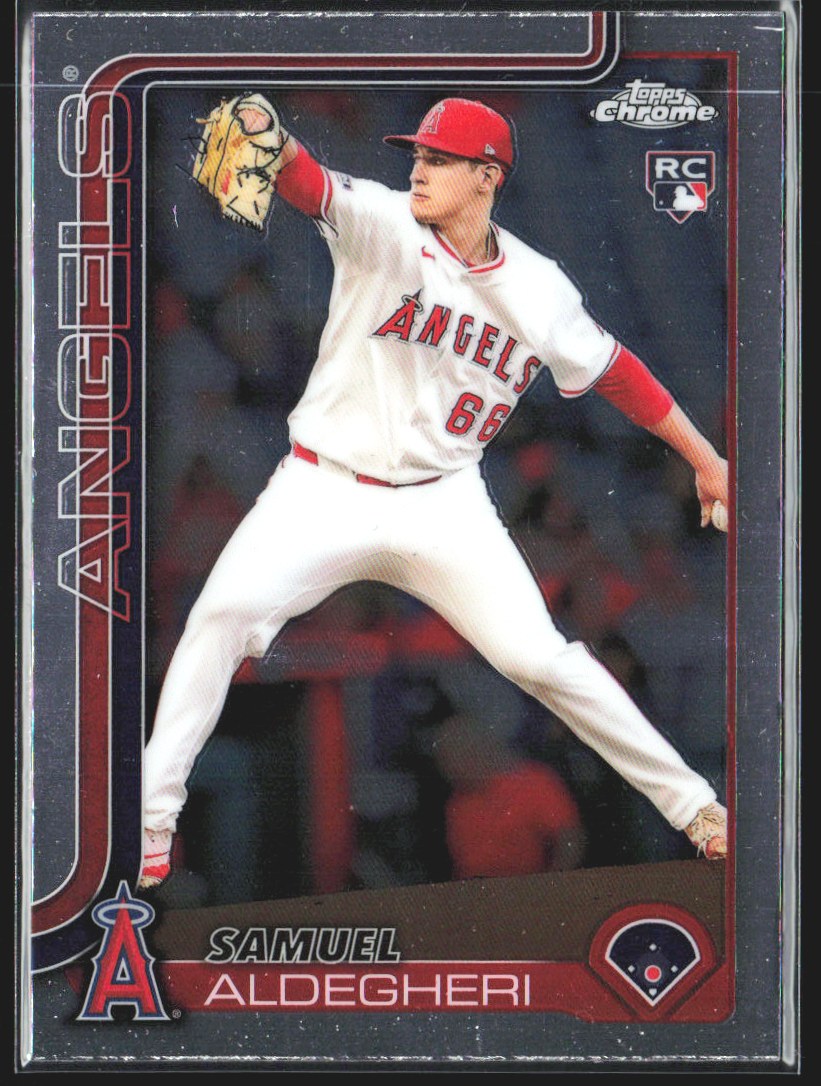 2025 Topps Chrome Samuel Aldegheri Rookie Card RC #59 ⚾️🔥 front