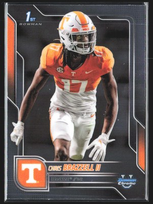 2023 Bowman Chrome Football Chris Brazzell II RC #69 Rookie Card Raw front