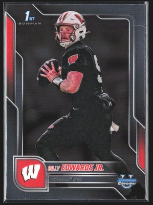 2025 Bowman Chrome Billy Edwards Jr. RC #8 Football Rookie Card front