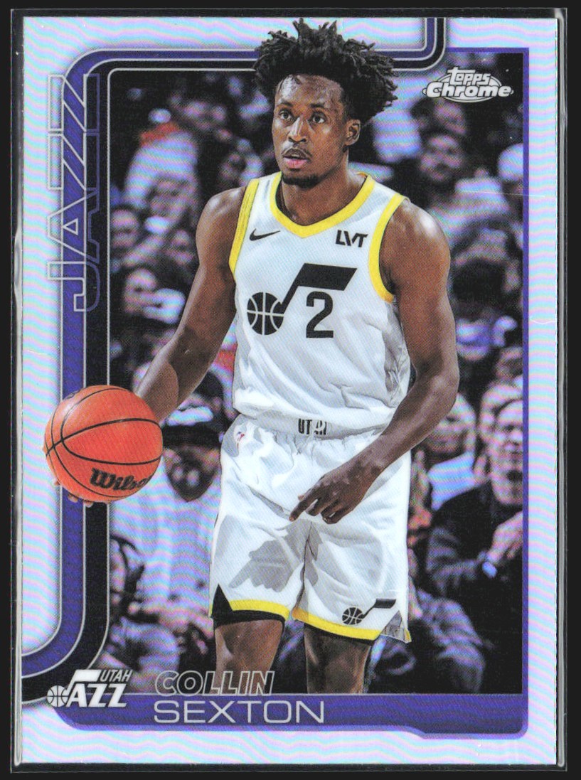 2025 Topps Chrome Collin Sexton #210 Basketball Card 🔥 front